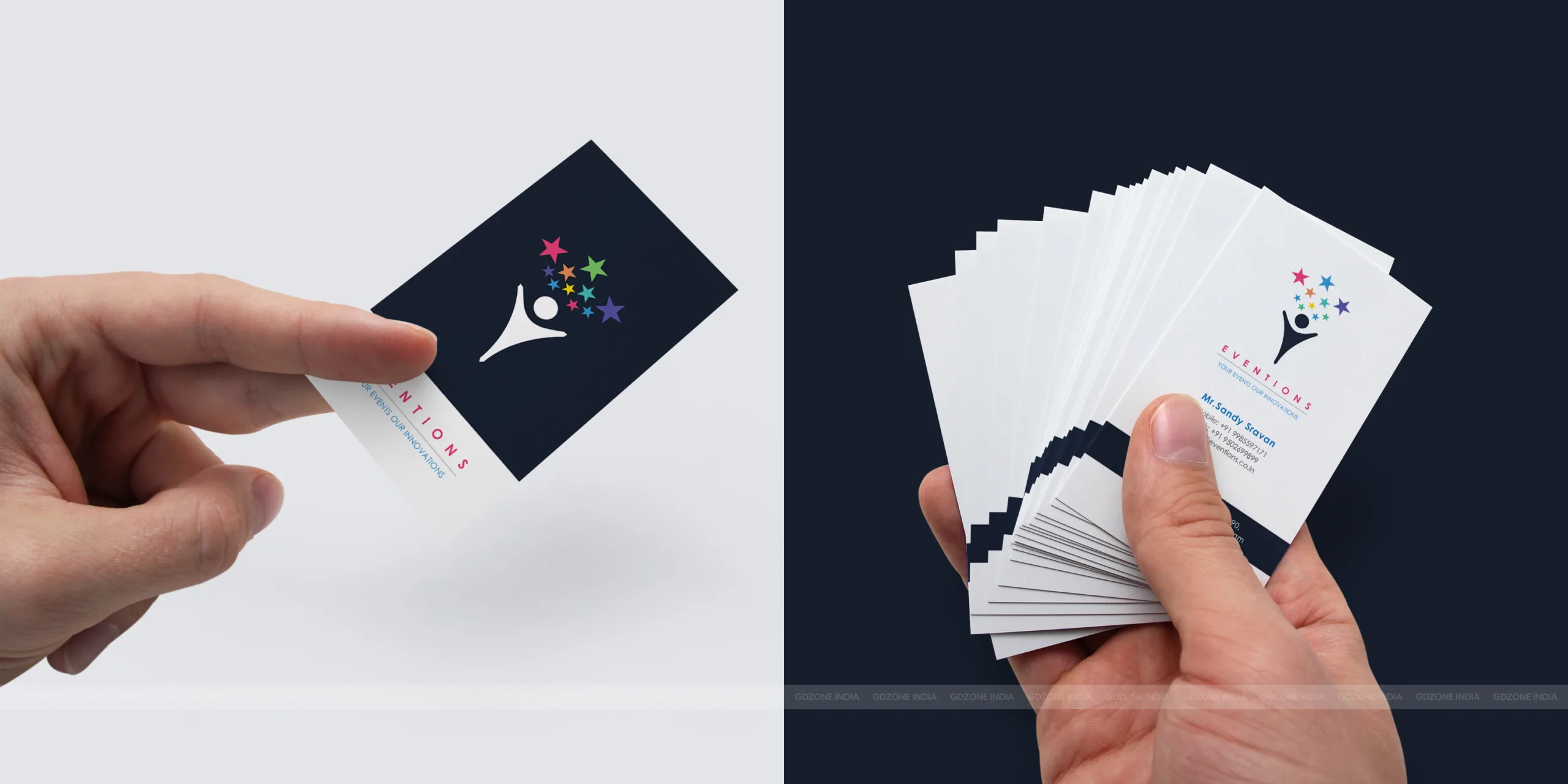 wedding events visiting cards design