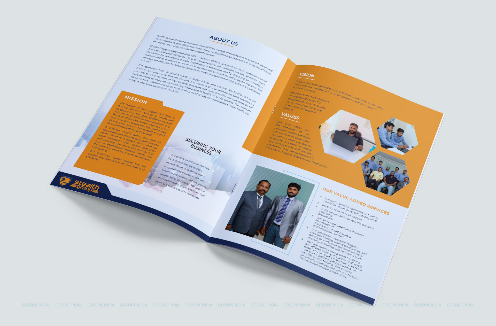 Stealth Group brochure design