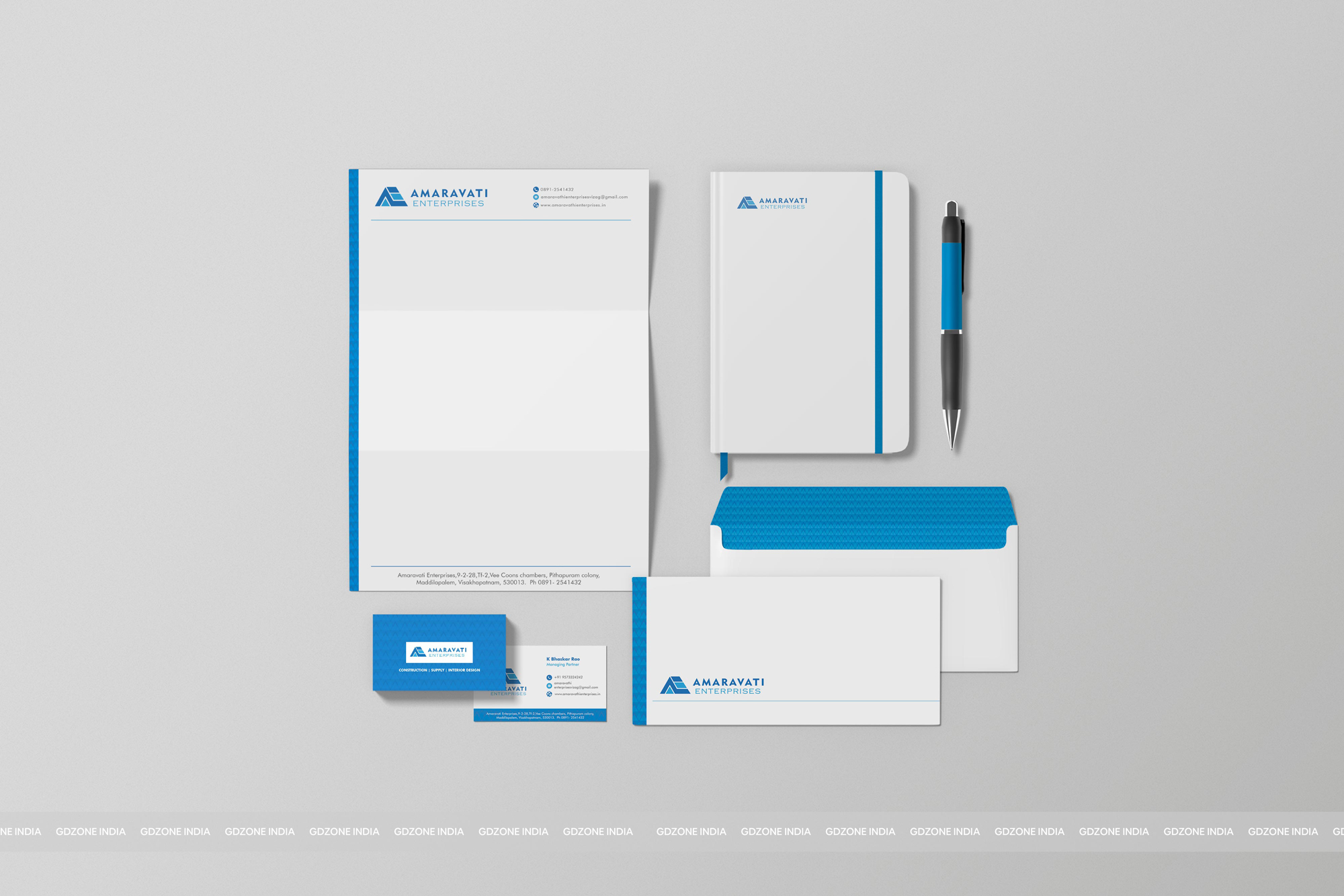 amaravati enterprises logo, interior logo design services,branding services,mockup design, website design, stationery