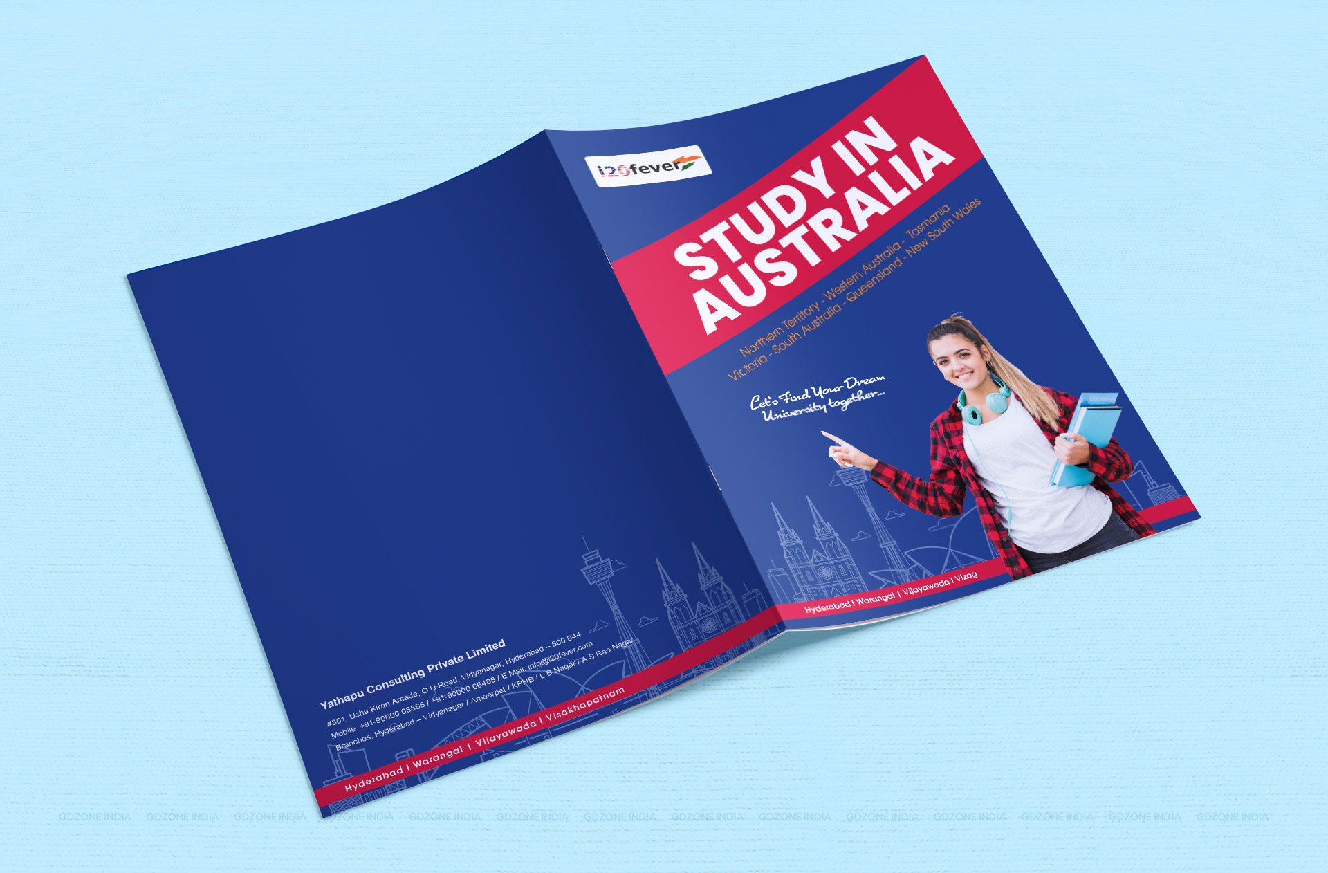 i20fever brochure, consultancy logo design, brochure design, branding, i20fever logo, website design