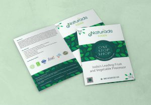naturade foods brochure design in hyderabad, india